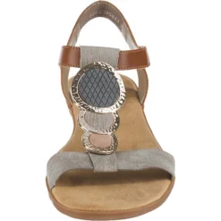 Rieker 10626410 T-Steg-Sandalen - Grau-kombi -Schuh Verkaufs-Shop 10626410 04