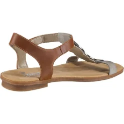 Rieker 10626410 T-Steg-Sandalen - Grau-kombi -Schuh Verkaufs-Shop 10626410 05