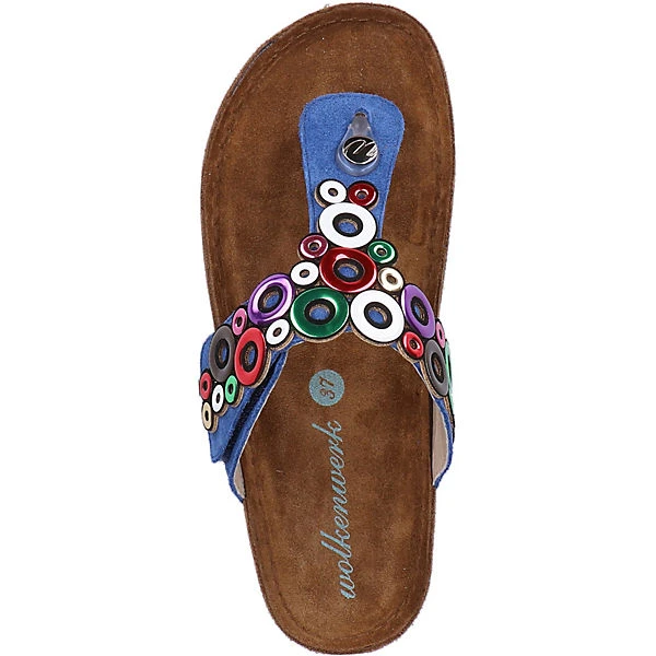 Zehensteg T-Steg-Sandalen - Blau 6 Zehensteg T-Steg-Sandalen - Blau – Bild 6