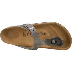 Birkenstock Schuhe Gizeh Geöltes Nubukleder Normal Zehentrenner - Grau -Schuh Verkaufs-Shop 12599010 06