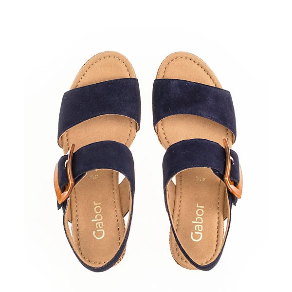 Gabor Keilsandalette Riemchensandalen - Blau 3 Gabor Keilsandalette Riemchensandalen - Blau – Bild 3
