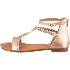Metallic Fashion Riemchensandale - Rosegold -Schuh Verkaufs-Shop 16972452 03