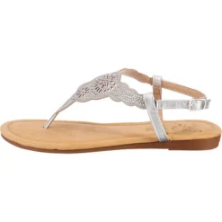 Metallic Fashion Riemchensandale - Silber 9 Metallic Fashion Riemchensandale - Silber -Schuh Verkaufs-Shop 16972455 03