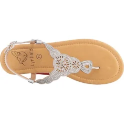 Metallic Fashion Riemchensandale - Silber 12 Metallic Fashion Riemchensandale - Silber -Schuh Verkaufs-Shop 16972455 06