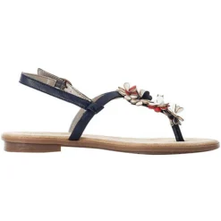 Rieker 180 T-Steg-Sandalen - Blau-kombi -Schuh Verkaufs-Shop 17443909 04
