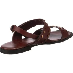J&F Riemchensandalen Mit Golddetails - Bordeaux -Schuh Verkaufs-Shop 17914779 05