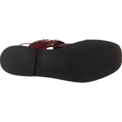 J&F Riemchensandalen Mit Golddetails - Bordeaux -Schuh Verkaufs-Shop 17914779 07