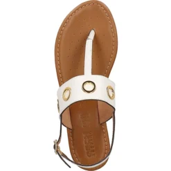 Geox Zehensteg T-Steg-Sandalen - Weiß -Schuh Verkaufs-Shop 18562820 06