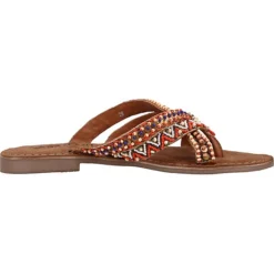 Lazamani Zehensteg T-Steg-Sandalen - Beige -Schuh Verkaufs-Shop 19870285 04