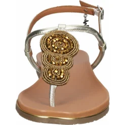 MEXX Zehensteg T-Steg-Sandalen - Gold -Schuh Verkaufs-Shop 20374641 03