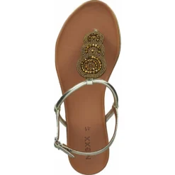 MEXX Zehensteg T-Steg-Sandalen - Gold -Schuh Verkaufs-Shop 20374641 06