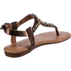 Metallic Fashion Riemchensandale T-Steg-Sandalen -Schuh Verkaufs-Shop 21322846 05