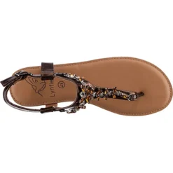 Metallic Fashion Riemchensandale T-Steg-Sandalen -Schuh Verkaufs-Shop 21322846 06