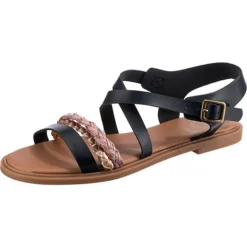Klassisch Flache Riemchensandalen