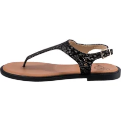 Metallic Riemen T-Steg-Sandalen -Schuh Verkaufs-Shop 22106314 03