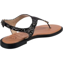 Metallic Riemen T-Steg-Sandalen -Schuh Verkaufs-Shop 22106314 05