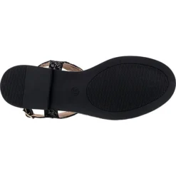 Metallic Riemen T-Steg-Sandalen -Schuh Verkaufs-Shop 22106314 07