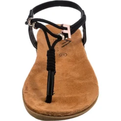 City Frey-casual T-Steg-Sandalen - Schwarz -Schuh Verkaufs-Shop 22159090 04