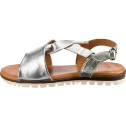 Metallic Fashion Leder Klassische Sandalen - Silber -Schuh Verkaufs-Shop 22173294 03
