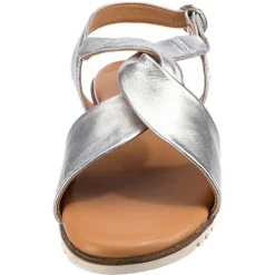 Metallic Fashion Leder Klassische Sandalen - Silber -Schuh Verkaufs-Shop 22173294 04