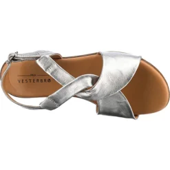 Metallic Fashion Leder Klassische Sandalen - Silber -Schuh Verkaufs-Shop 22173294 06