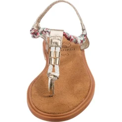 City Fashion T-Steg-Sandalen - Gold -Schuh Verkaufs-Shop 22313244 04