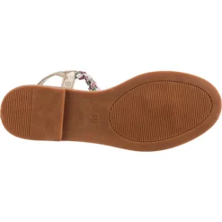 City Fashion T-Steg-Sandalen - Gold -Schuh Verkaufs-Shop 22313244 07