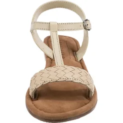 Soft Leder T-Steg-Sandalen - Offwhite -Schuh Verkaufs-Shop 22438865 04