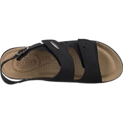Fly Flot Komfort-Sandalen - Schwarz -Schuh Verkaufs-Shop 22596703 06
