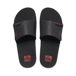 Reef Slipper Fanning Slide Komfort-Sandalen - Schwarz/rot -Schuh Verkaufs-Shop 23993752 04