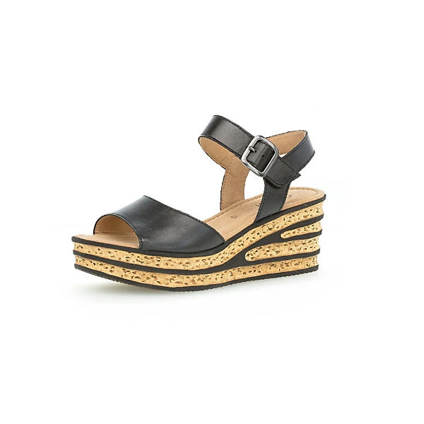 Gabor Keilsandalette Riemchensandalen - Schwarz 1 Gabor Keilsandalette Riemchensandalen - Schwarz