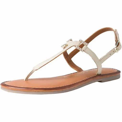Tamaris Sandale T-Steg-Sandalen - Beige -Schuh Verkaufs-Shop 24075965 01