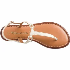 Tamaris Sandale T-Steg-Sandalen - Beige 10 Tamaris Sandale T-Steg-Sandalen - Beige -Schuh Verkaufs-Shop 24075965 04
