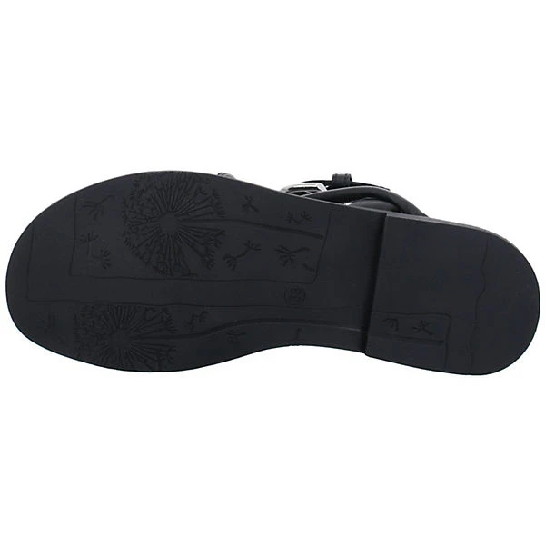 MJUS Damen Riemchensandalen Twwt Sandale Fußbett Bequem Freizeit Glattleder Uni Riemchensandalen - Schwarz 3 MJUS Damen Riemchensandalen Twwt Sandale Fußbett Bequem Freizeit Glattleder Uni Riemchensandalen - Schwarz – Bild 3