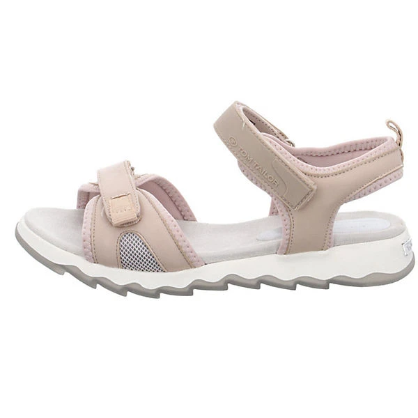 Tom Tailor Damen Riemchensandalen Sandale Fußbett Bequem Freizeit Synthetikkombination Uni Riemchensandalen - Beige 2 Tom Tailor Damen Riemchensandalen Sandale Fußbett Bequem Freizeit Synthetikkombination Uni Riemchensandalen - Beige – Bild 2