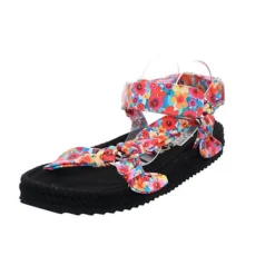 Colors Of California Damen Riemchensandalen Biorope Sandale Fußbett Bequem Freizeit Synthetik Uni Riemchensandalen
