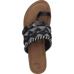 Zehensteg T-Steg-Sandalen - Schwarz -Schuh Verkaufs-Shop 25440612 06