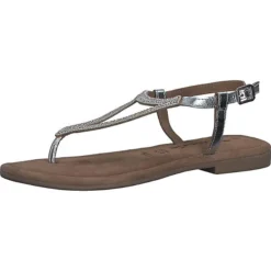 Tamaris T-Steg-Sandalen - Silber