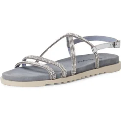 Tamaris Riemchensandalen - Silber-kombi