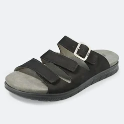 Pantoletten/Hausschuhe Yvonne - Schwarz