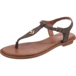 Michael Kors Mallory T-Steg-Sandalen - Braun