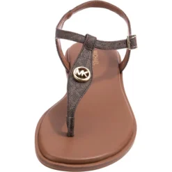 Michael Kors Mallory T-Steg-Sandalen - Braun -Schuh Verkaufs-Shop 28299283 04