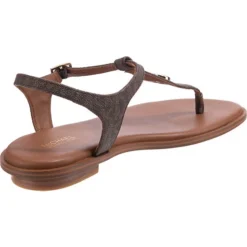 Michael Kors Mallory T-Steg-Sandalen - Braun -Schuh Verkaufs-Shop 28299283 05