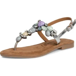 Tamaris T-Steg-Sandalen - Blau-kombi