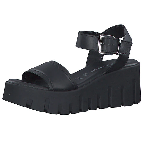 Tamaris Damen Sandalen 1-28712-20 Schwarz 003 Black Leather Leder Mit TOUCH-IT Klassische Sandalen - Schwarz 1 Tamaris Damen Sandalen 1-28712-20 Schwarz 003 Black Leather Leder Mit TOUCH-IT Klassische Sandalen - Schwarz