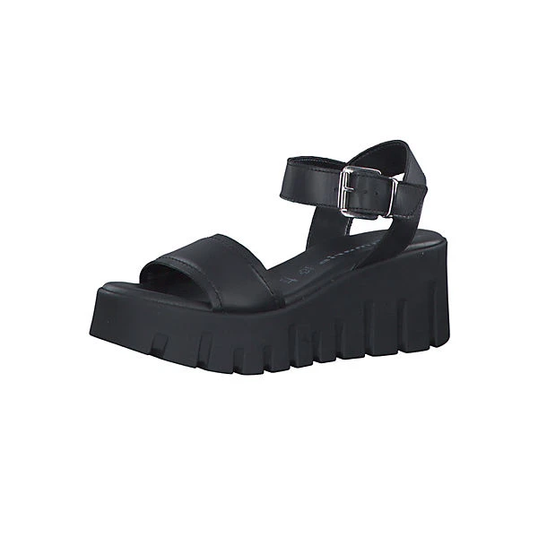Tamaris Damen Sandalen 1-28712-20 Schwarz 003 Black Leather Leder Mit TOUCH-IT Klassische Sandalen - Schwarz 2 Tamaris Damen Sandalen 1-28712-20 Schwarz 003 Black Leather Leder Mit TOUCH-IT Klassische Sandalen - Schwarz – Bild 2
