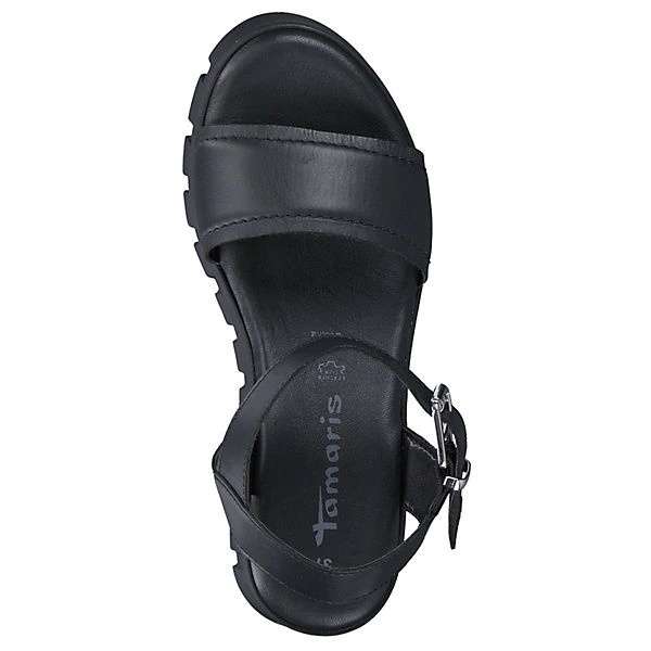 Tamaris Damen Sandalen 1-28712-20 Schwarz 003 Black Leather Leder Mit TOUCH-IT Klassische Sandalen - Schwarz 5 Tamaris Damen Sandalen 1-28712-20 Schwarz 003 Black Leather Leder Mit TOUCH-IT Klassische Sandalen - Schwarz – Bild 5