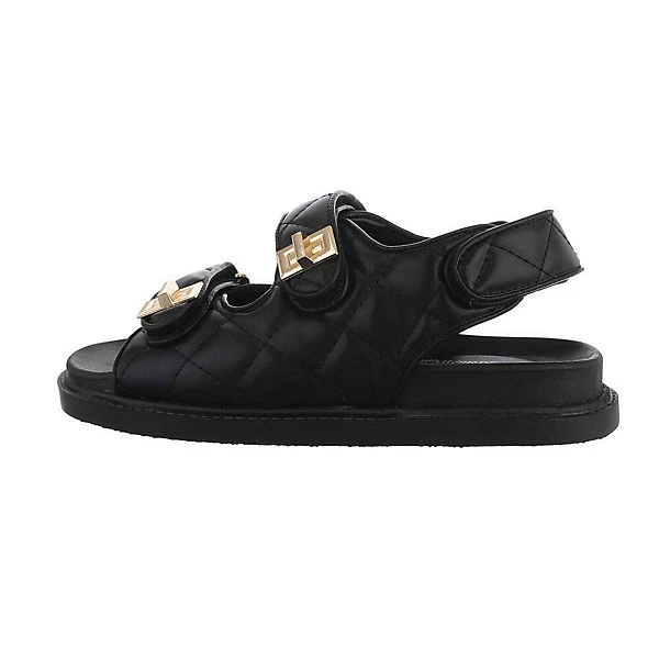 Riemchensandalen Klettverschluss, Flach, Riemen 1 Riemchensandalen Klettverschluss, Flach, Riemen