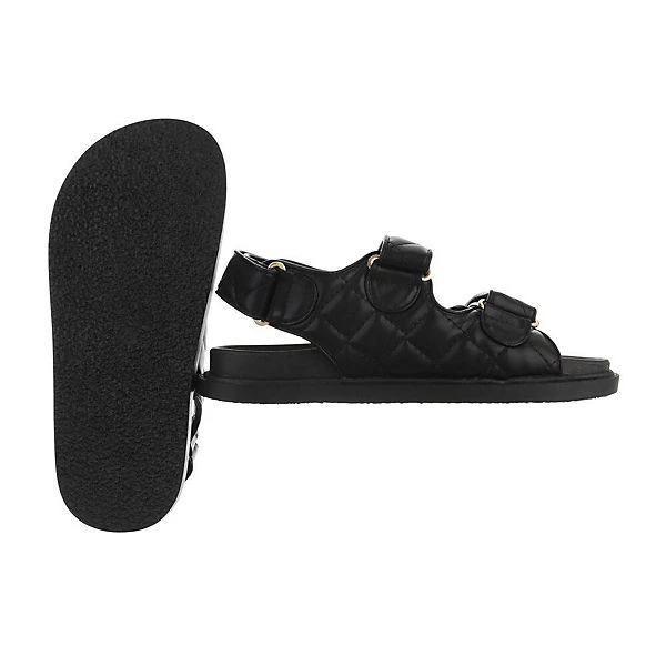 Riemchensandalen Klettverschluss, Flach, Riemen 2 Riemchensandalen Klettverschluss, Flach, Riemen – Bild 2