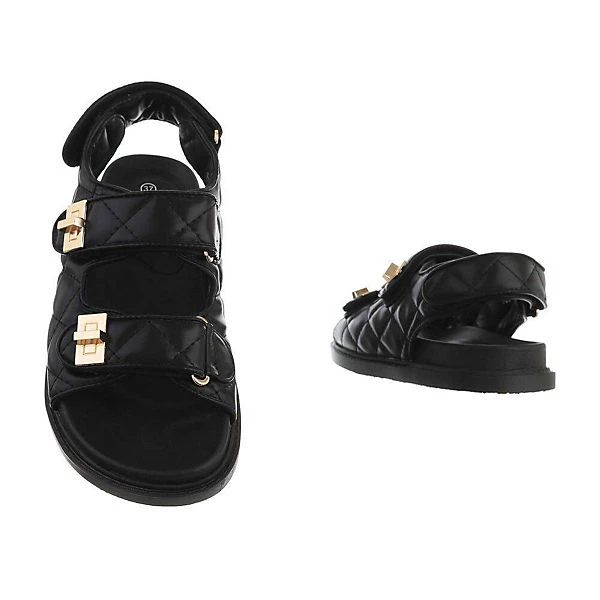 Riemchensandalen Klettverschluss, Flach, Riemen 3 Riemchensandalen Klettverschluss, Flach, Riemen – Bild 3